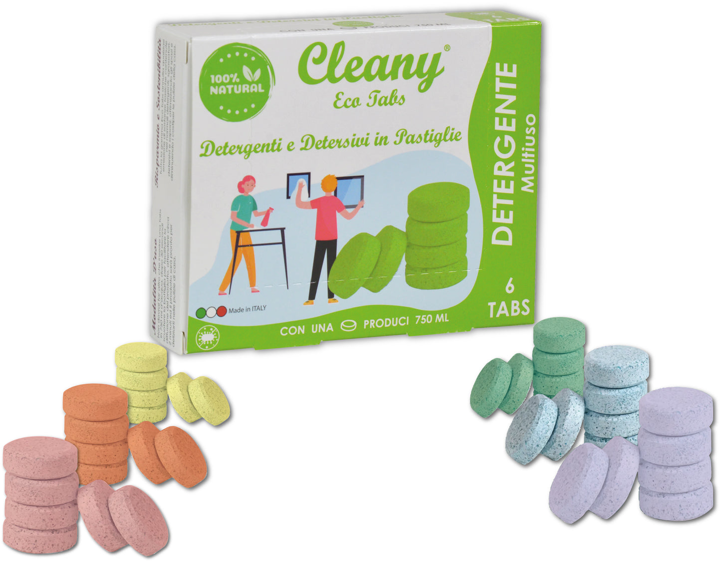 Cleany Eco Tabs -  Detergente multiuso igienizzante