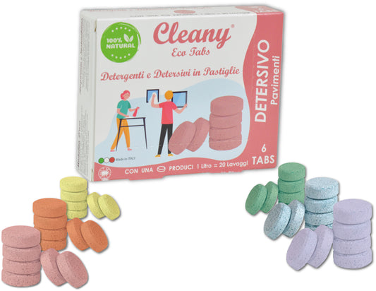 Cleany Eco Tabs - Detersivo igienizzante per pavimenti