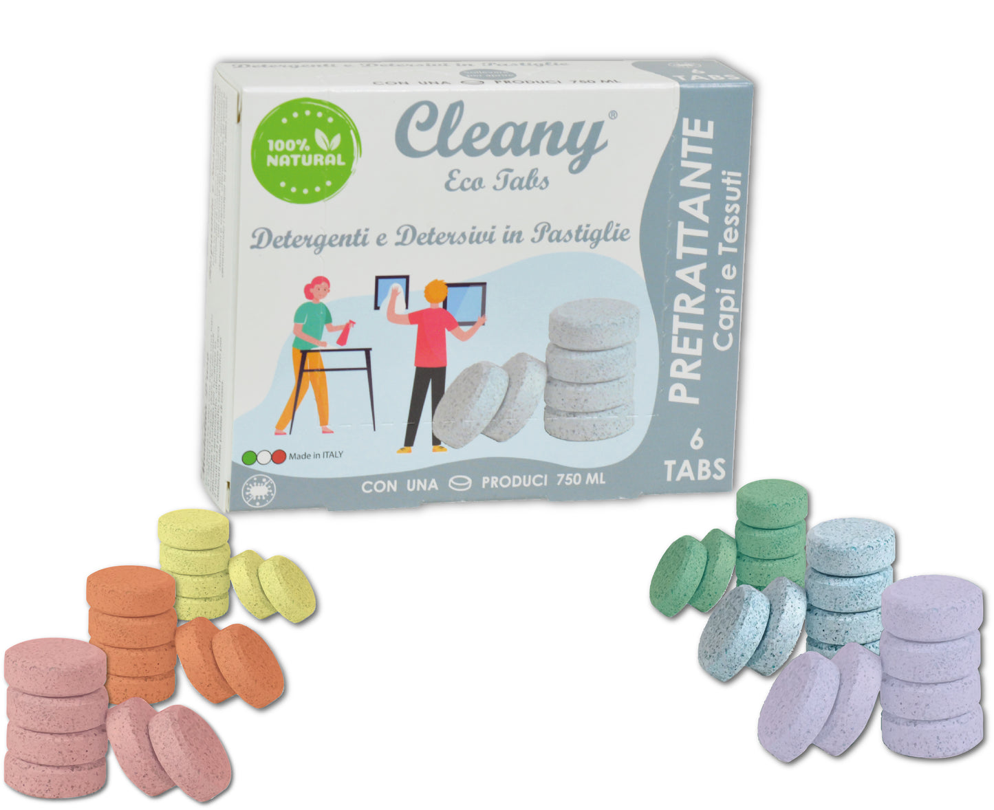 Cleany Eco Tabs - Smacchiatutto igienizzante capi e tessuti